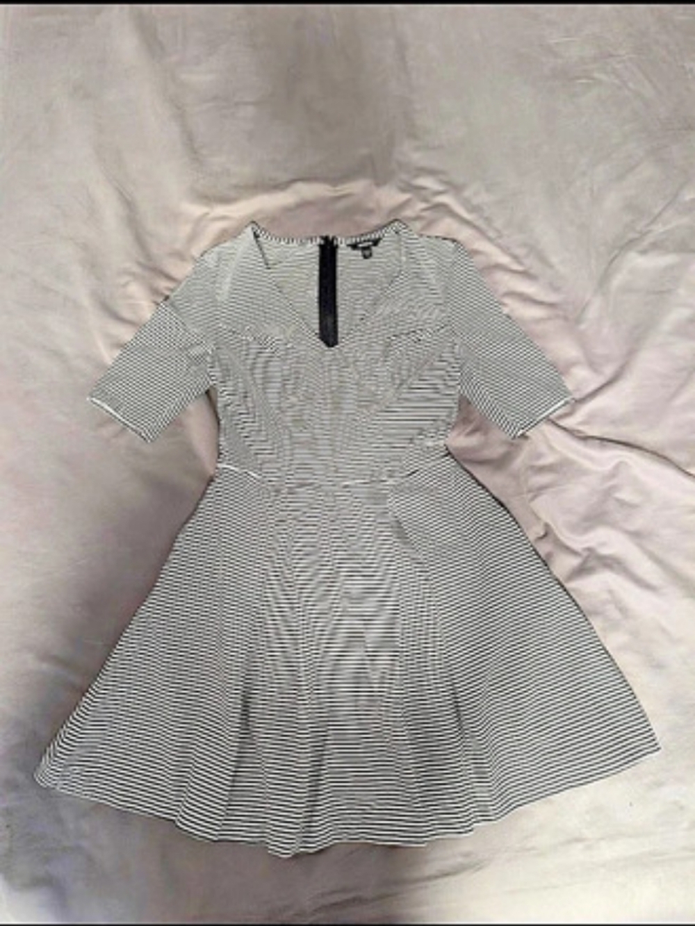 Guess Striped Mini Dress in Black & White